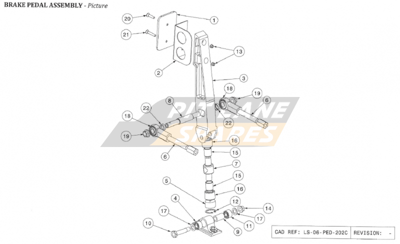 BRAKE PEDAL ASSEMBLY Diagram